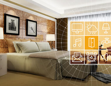 Hotelzimmer mit smarten Lösungen